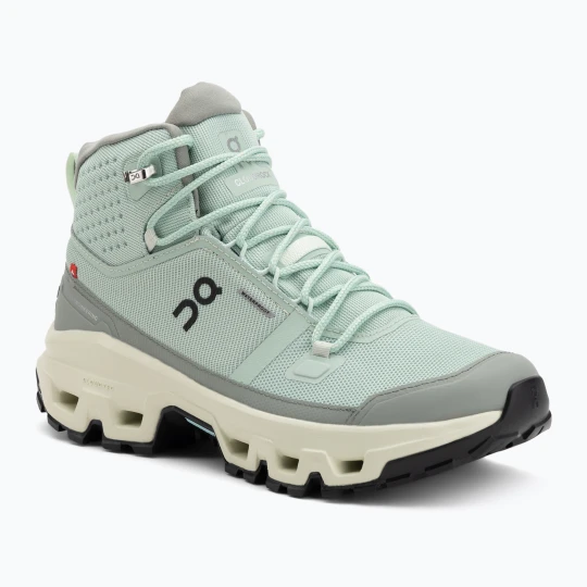 Zdjęcie produktu Buty turystyczne damskie On Cloudrock Mid Waterproof mineral/aloe Zielony