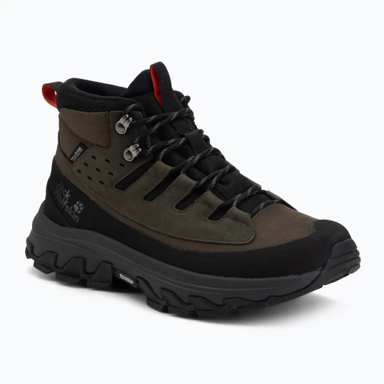 Zdjęcie produktu Buty turystyczne męskie Jack Wolfskin Apex Hike Texapore Mid obsidian moss Zielony