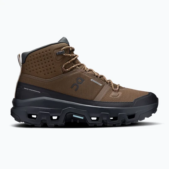 Zdjęcie produktu Buty turystyczne męskie On Cloudrock Mid Waterproof earth / black Szary