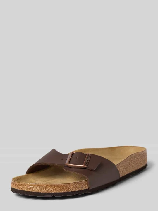 Zdjęcie produktu Buty wsuwane z materiał skóropodobny model 'Madrid' Birkenstock Ciemnobrązowy