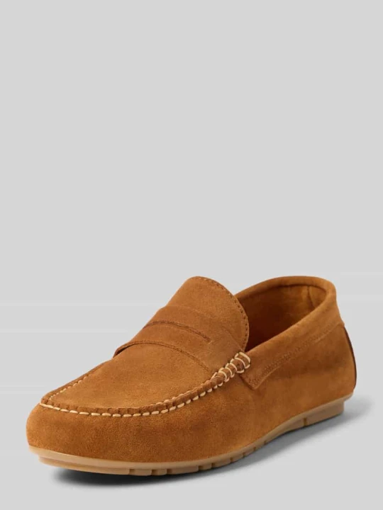 Zdjęcie produktu Buty wsuwane z naturalnej skóry bydlęcej Marc O'Polo Koniakowy