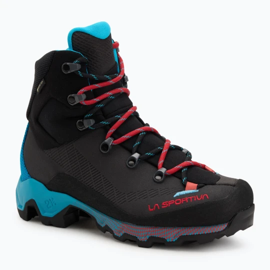 Zdjęcie produktu Buty trekkingowe damskie La Sportiva Aequilibrium Trek GTX carbon / malibu blue Szary