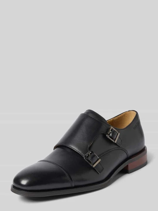 Zdjęcie produktu Buty z naturalnej skóry z wytłaczanym logo model „Ulli” Carl Gross Czarny