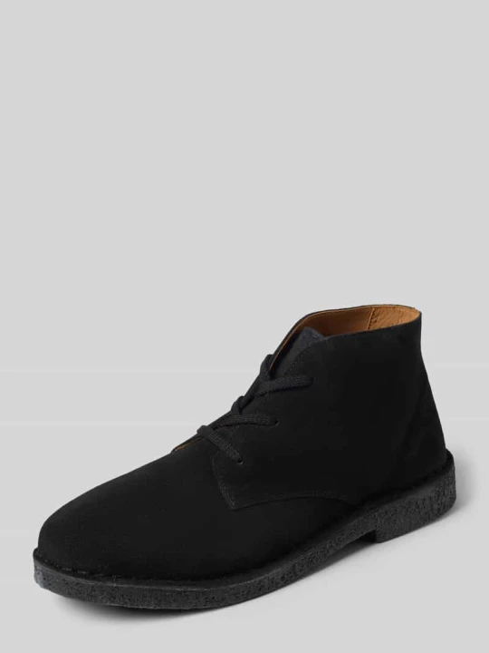 Zdjęcie produktu Buty ze skóry bydlęcej welurowej model ‘RICCO’ Selected Czarny