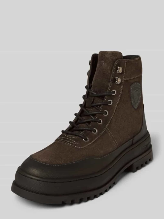 Zdjęcie produktu Buty ze skóry model ‘IUKA03’ Blauer Usa Ciemnobrązowy