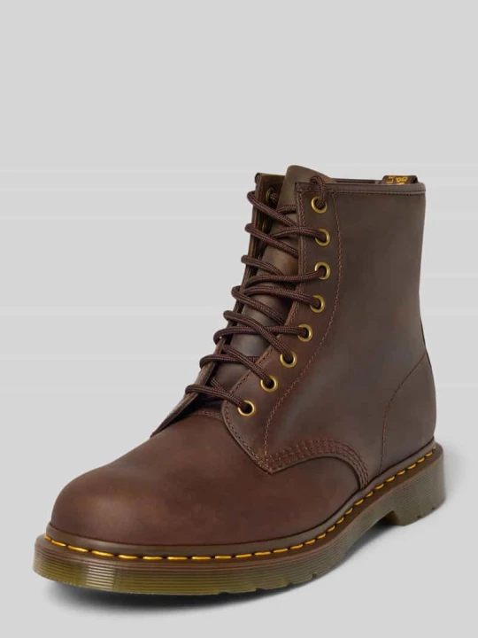 Zdjęcie produktu Buty ze skóry z detalem z logo model ‘EYE’ Dr. Martens Średniobrązowy