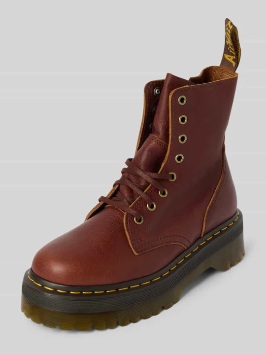 Zdjęcie produktu Buty ze skóry z detalem z logo model ‘Jadon’ Dr. Martens Średniobrązowy