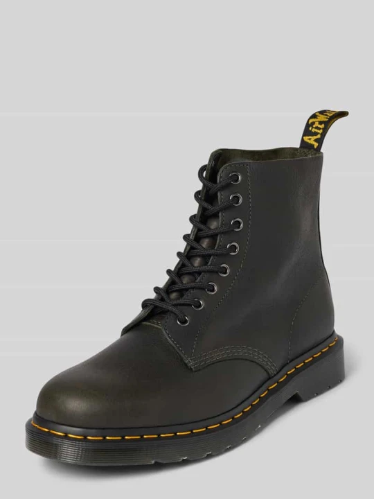 Zdjęcie produktu Buty ze skóry z detalem z logo model ‘Pascal’ Dr. Martens Oliwkowy