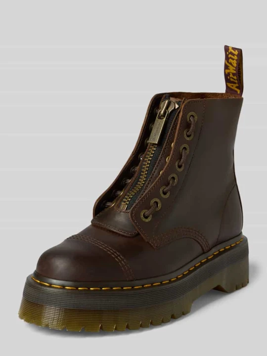 Zdjęcie produktu Buty ze skóry z detalem z logo model ‘Sinclair’ Dr. Martens Ciemnobrązowy