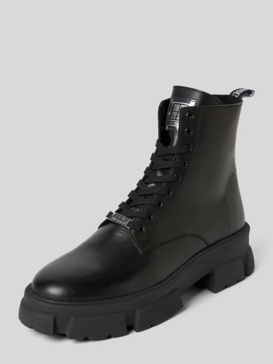 Zdjęcie produktu Buty ze skóry z detalem z logo model ‘TANKER’ Steve Madden Czarny