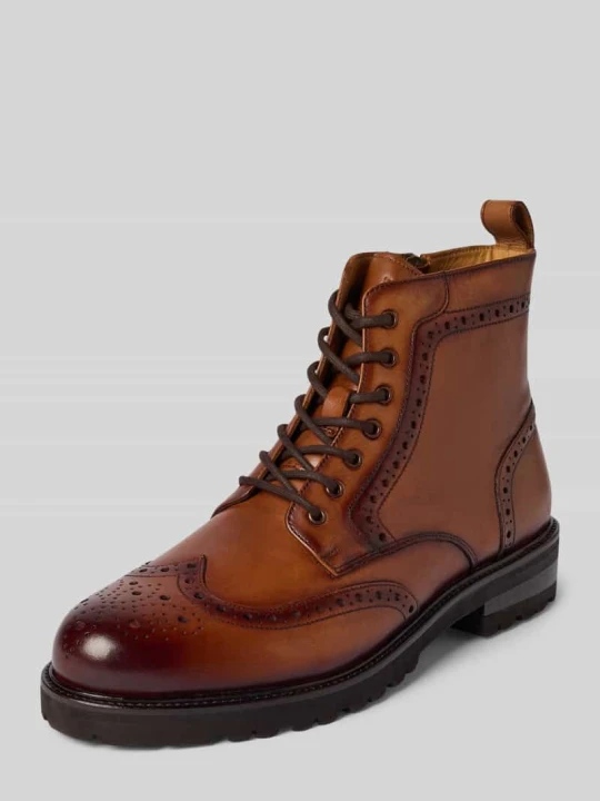 Zdjęcie produktu Buty ze skóry z zamkiem błyskawicznym model ‘Spencer’ Digel Koniakowy