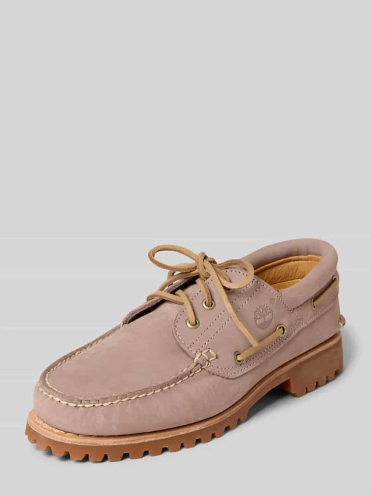 Zdjęcie produktu Buty żeglarskie ze skóry z profilowaną podeszwą Timberland Jasnośliwkowy