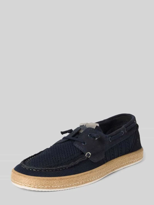 Zdjęcie produktu Buty żeglarskie z detal z logo Bullboxer Granatowy