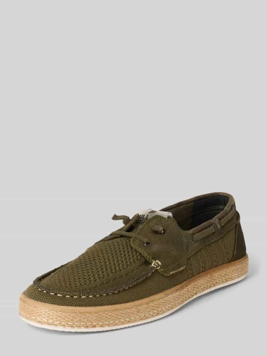 Zdjęcie produktu Buty żeglarskie z detal z logo Bullboxer Oliwkowy