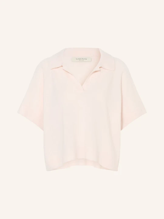 Zdjęcie produktu By Aylin Koenig Dzianinowa Koszulka Polo Erika Z Wełny Merynosowej Z Dodatkiem Kaszmiru rosa JASNORÓŻOWY