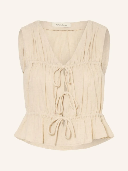 Zdjęcie produktu By Aylin Koenig Top Mali Z Lnianymi Sznurkami beige