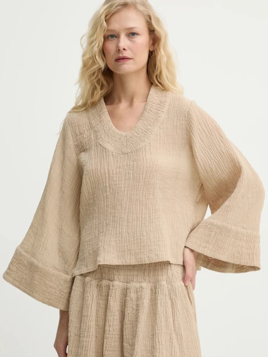 Zdjęcie produktu By Malene Birger bluzka MOON beżowy