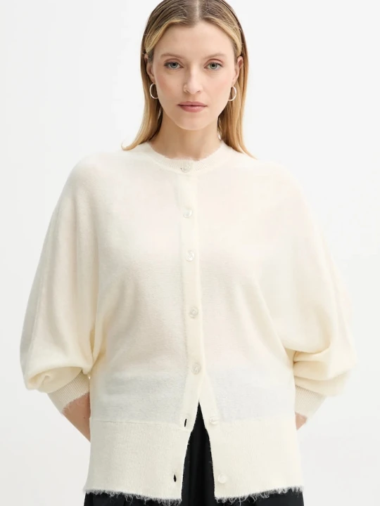 Zdjęcie produktu By Malene Birger kardigan wełniany SAO beżowy