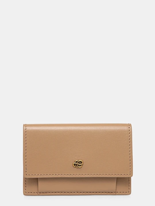 Zdjęcie produktu By Malene Birger portfel skórzany beżowy