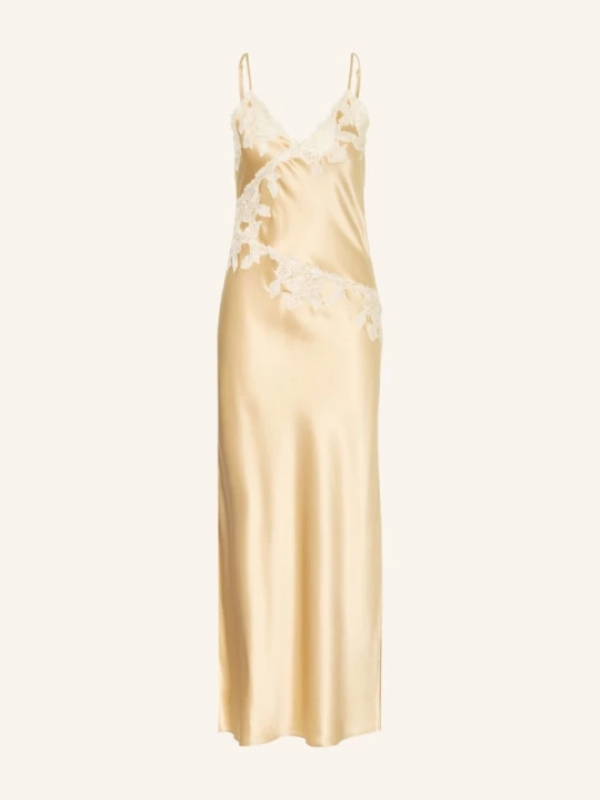Zdjęcie produktu By Malene Birger Satynowa Sukienka Vera Z Koronką beige