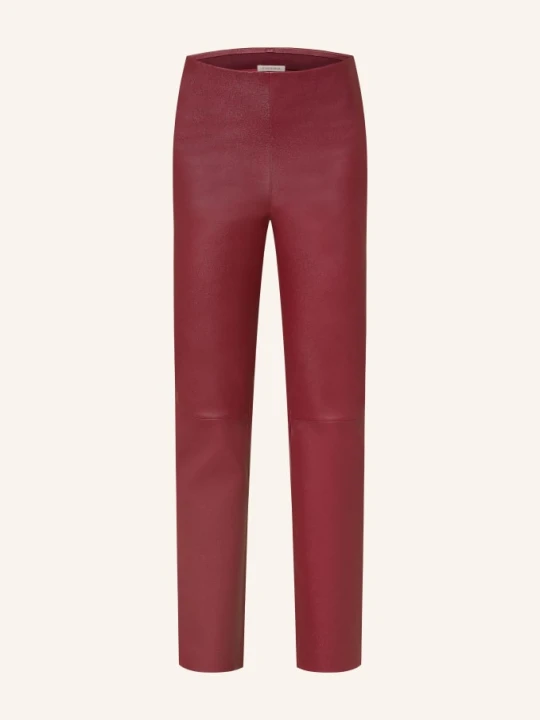 Zdjęcie produktu By Malene Birger Skórzane Spodnie Florentina rot CIEMNOCZERWONY