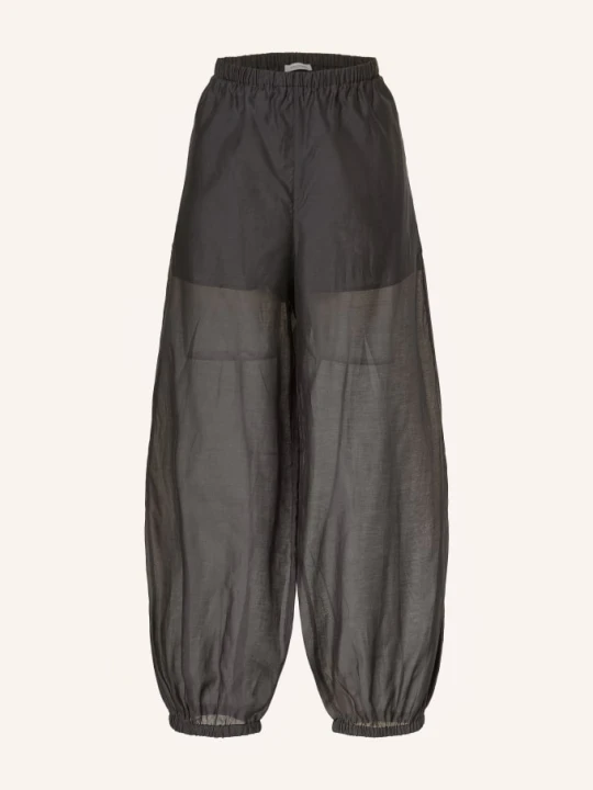 Zdjęcie produktu By Malene Birger Spodnie 7/8 Marki Lumas Z Jedwabiem schwarz CZARNY