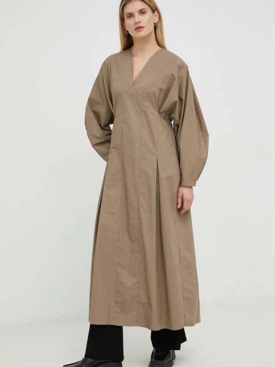 Zdjęcie produktu By Malene Birger sukienka bawełniana beżowy