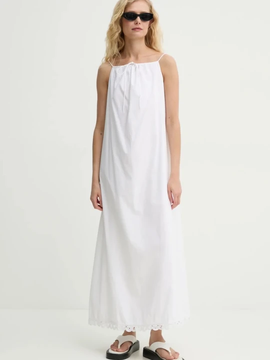 Zdjęcie produktu By Malene Birger sukienka bawełniana ELIZABETH biały
