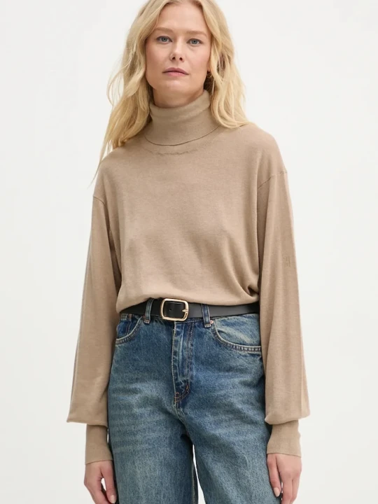 Zdjęcie produktu By Malene Birger sweter z domieszką wełny MOHSEN beżowy
