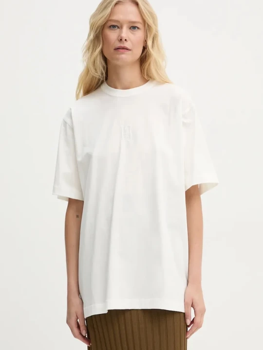 Zdjęcie produktu By Malene Birger t-shirt bawełniany FAYEH. beżowy