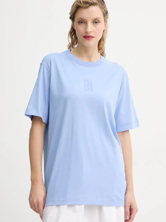 Zdjęcie produktu By Malene Birger t-shirt bawełniany FAYEH. niebieski