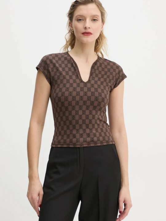 Zdjęcie produktu By Malene Birger t-shirt VENAZIA brązowy
