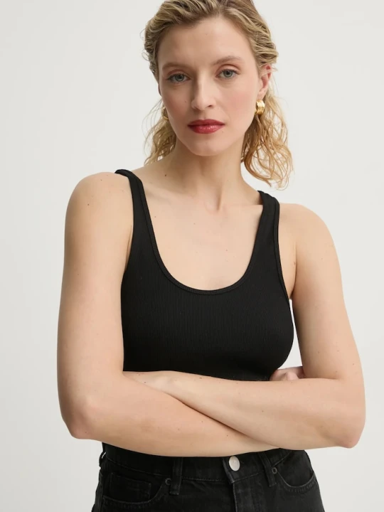 Zdjęcie produktu By Malene Birger top bawełniany ANISA czarny