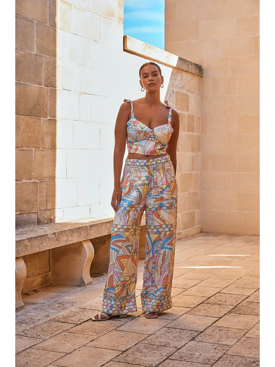 Zdjęcie produktu By Malina Spodnie "Leia" ze wzorem rozmiar: L colorful