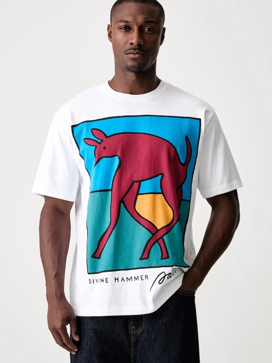 Zdjęcie produktu by Parra Bear dog hammer T-shirt męski bawełniany