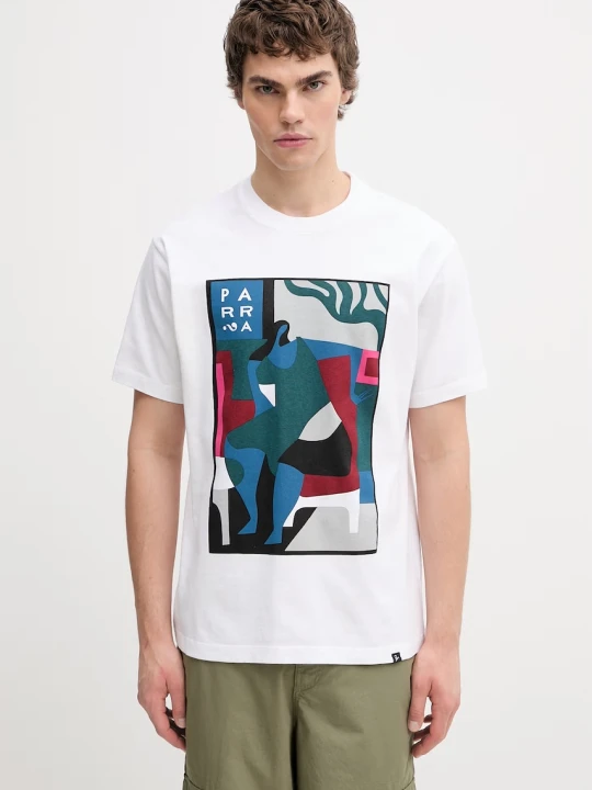 Zdjęcie produktu by Parra Leaving now T-shirt bawełniany męski