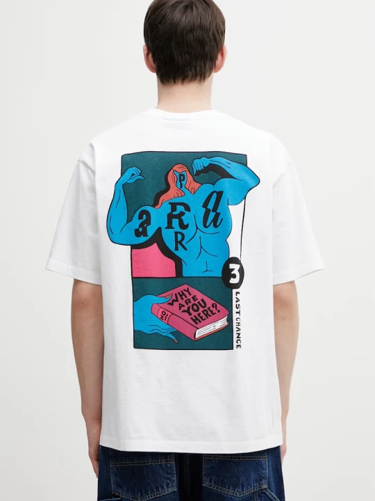 Zdjęcie produktu by Parra Why are you here t-shirt męski bawełniany