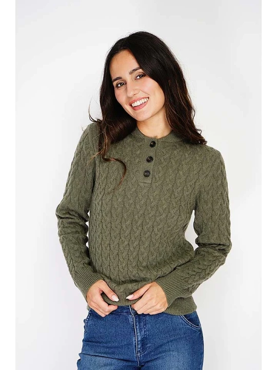 Zdjęcie produktu C& Jo Sweter w kolorze khaki rozmiar: 34