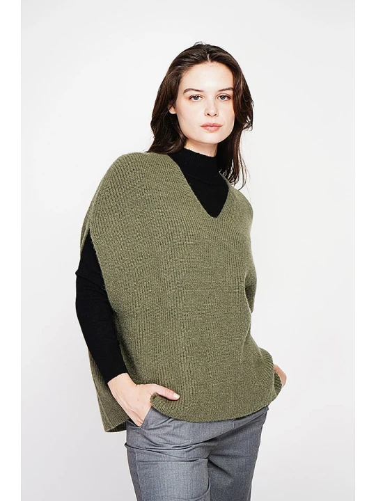 Zdjęcie produktu C& Jo Sweter w kolorze khaki rozmiar: 40