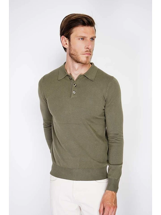 Zdjęcie produktu C& Jo Sweter w kolorze khaki rozmiar: 50