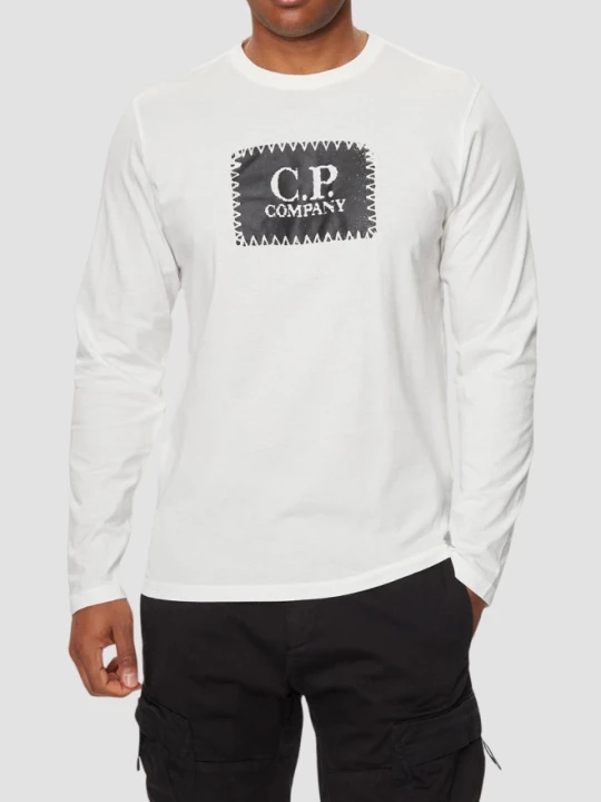Zdjęcie produktu C.P. COMPANY Biały męski longsleeve, Rozmiar L