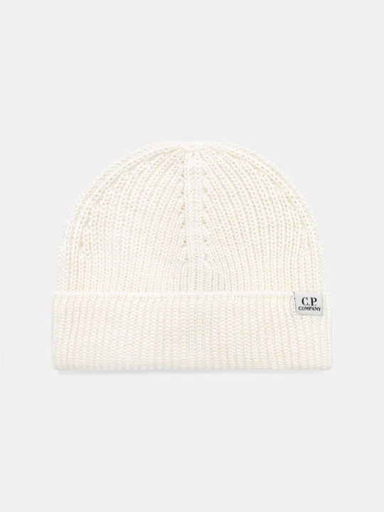 Zdjęcie produktu C.P. Company czapka beanie z wełny merino beżowy