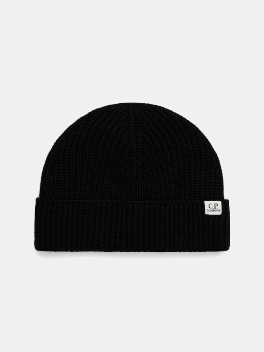 Zdjęcie produktu C.P. Company czapka beanie z wełny merino czarny