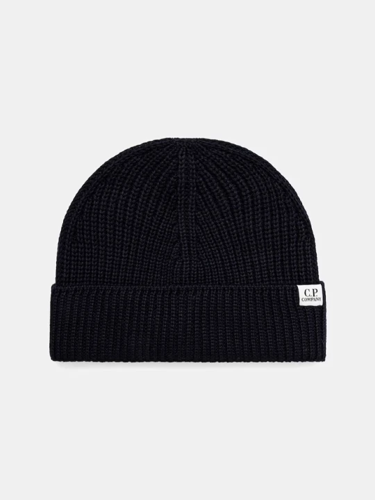 Zdjęcie produktu C.P. Company czapka beanie z wełny merino granatowy