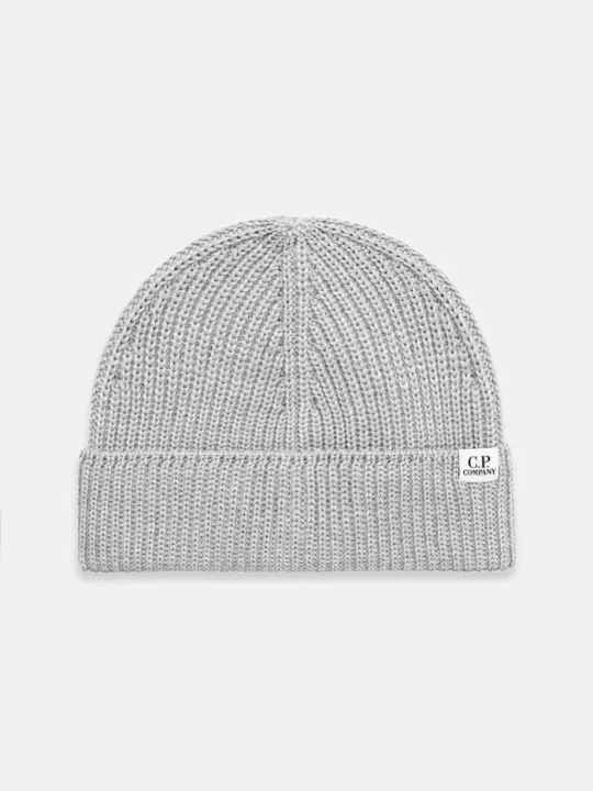 Zdjęcie produktu C.P. Company czapka beanie z wełny merino szary