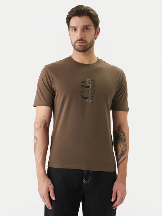Zdjęcie produktu C.P. Company T-Shirt 20CMTS084A005100W Zielony Regular Fit