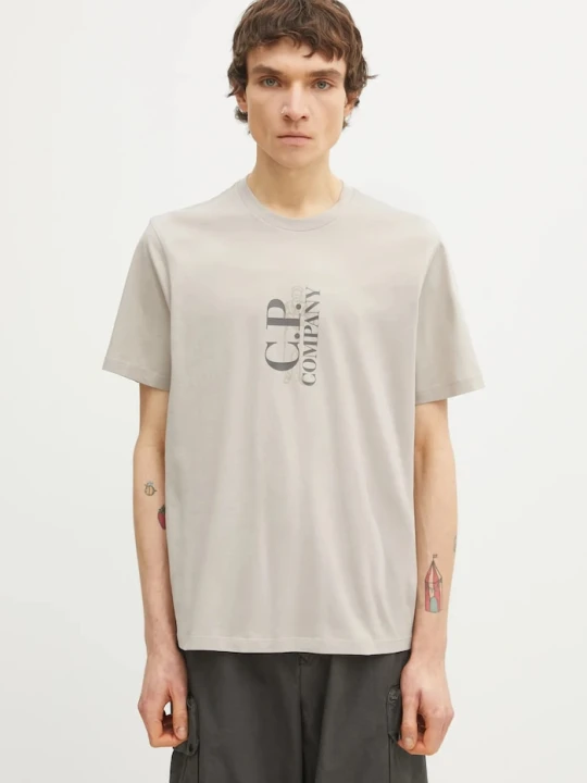 Zdjęcie produktu C.P. Company t-shirt bawełniany beżowy