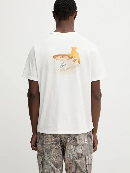 Zdjęcie produktu Café Kitsuné t-shirt bawełniany Cappuccino Relax