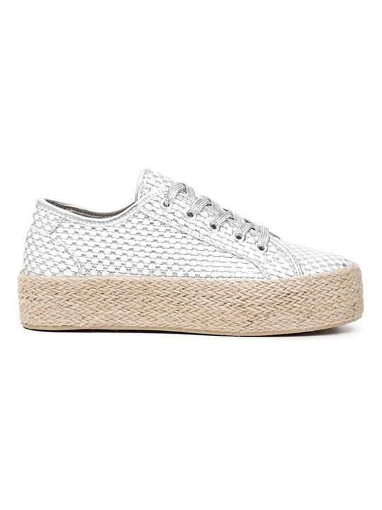 Zdjęcie produktu Cafe Noir Sneakersy w kolorze srebrnym rozmiar: 36