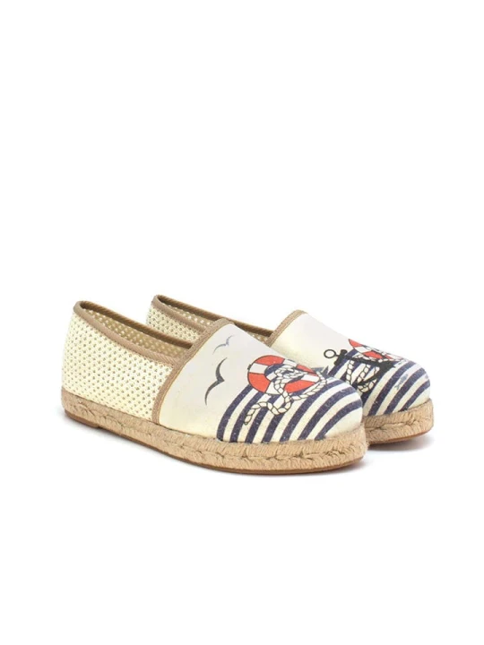 Zdjęcie produktu Calceo Espadryle w kolorze kremowo-granatowym rozmiar: 39